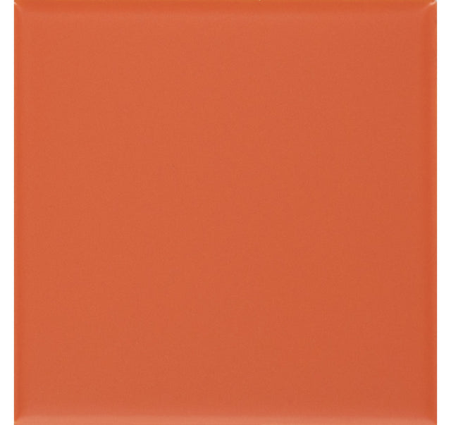 Daltile Color Wheel Linear Matte Orange Burst S4489MOD Bullnose 8" Side Matte Wall Tile Trim