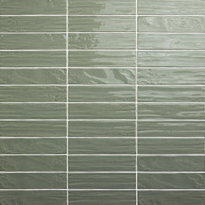 Daltile Artcrafted Aloe Rectangle 3x12 Handcrafted Glossy Wall Tile