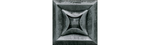 Daltile Armor Forged Steel Star 2x2 Satin Wall Tile Deco