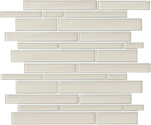 Daltile Amity Taupe Random Linear Glass Mosaic Tile