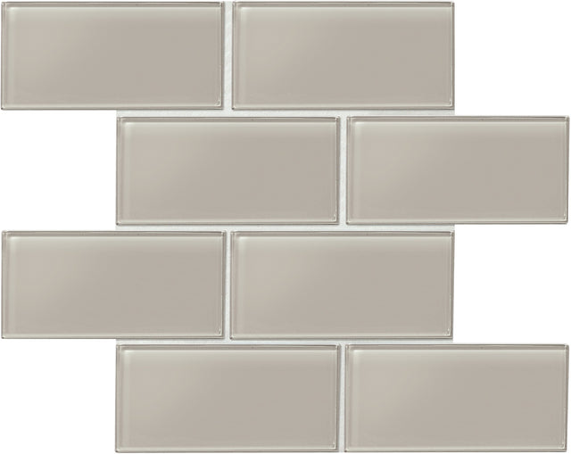 Daltile Amity Grey Rectangle 3x6 Glossy Wall Tile