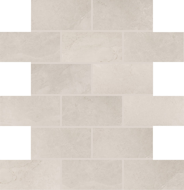 Daltile Advantage Portrait White Brick Joint 2x4 Matte Mosaic Tile