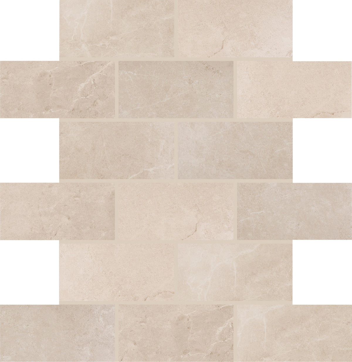 Daltile Advantage Mural Taupe Brick Joint 2x4 Matte Mosaic Tile