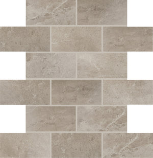 Daltile Advantage Renoir Grey Brick Joint 2x4 Matte Mosaic Tile