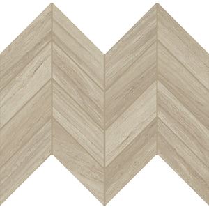 Daltile Articulo Feature Beige Chevron 2x5 Polished Mosaic Tile