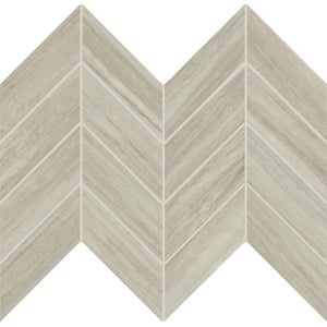 Daltile Articulo Column Grey Chevron 2x5 Polished Mosaic Tile