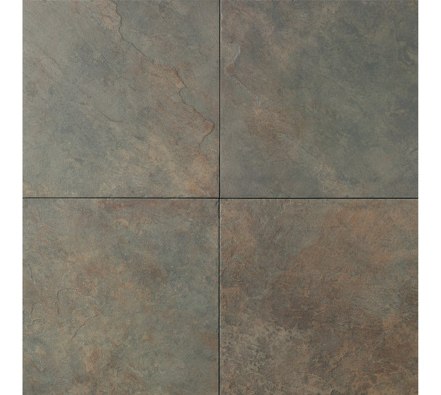 Daltile Continental Slate Brazilian Green Square 12x12 Matte Floor Tile