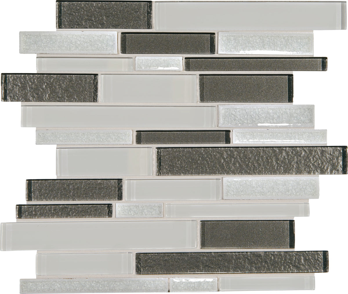 Daltile Crystal Shores Diamond Delta Random Interlocking Glass Mosaic Tile