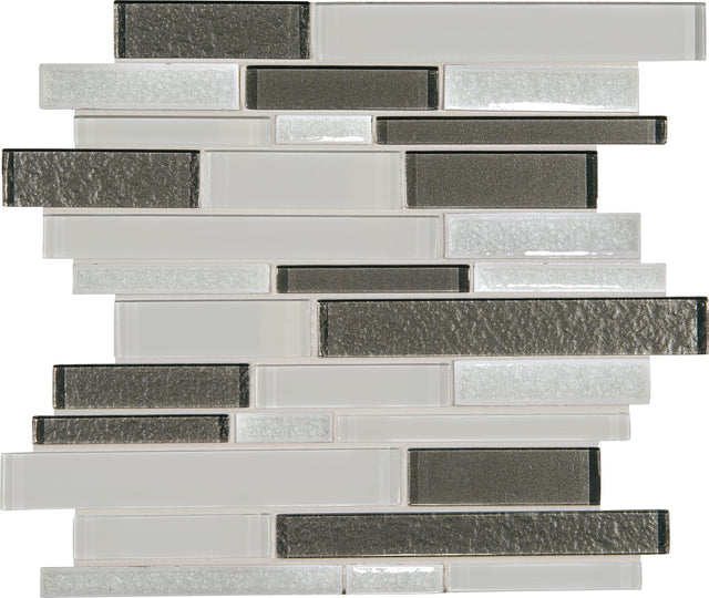 Daltile Crystal Shores Diamond Delta Random Interlocking Glass Mosaic Tile