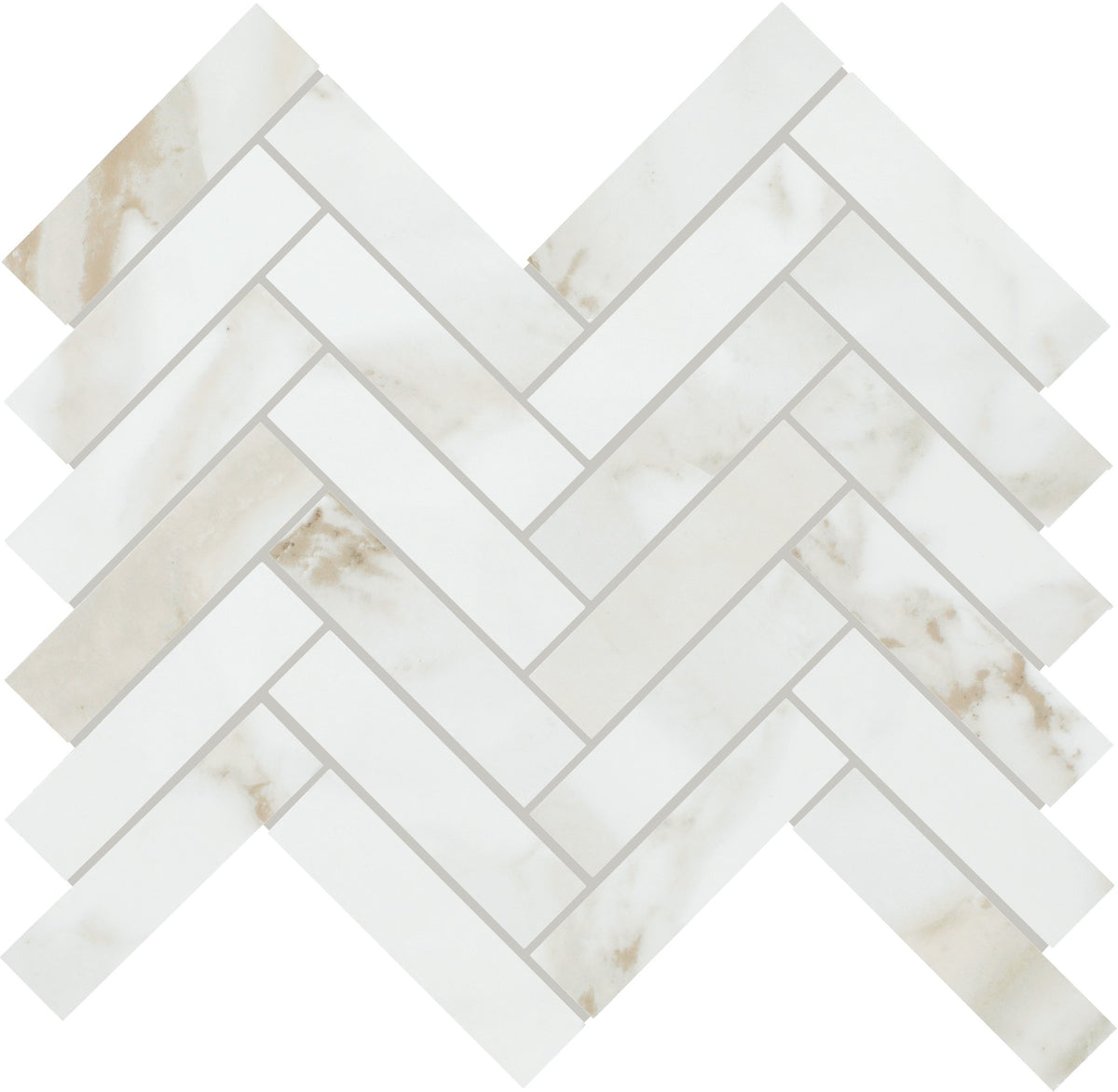 Daltile Platinum Magnolia Herringbone 1x4 Polished Mosaic Tile