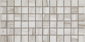 Daltile Platinum Calacatta Sky Straight Joint 2x2 Matte Mosaic Tile