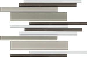 Daltile Color Wave Cashmere Random Interlocking Glass Mosaic Tile