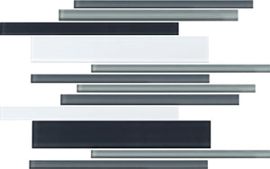 Daltile Color Wave Evening Mixer Random Interlocking Glass Mosaic Tile