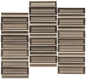 Daltile Cascading Waters Brook Crest Random Straight Stacked 1x4 Glass Mosaic Tile