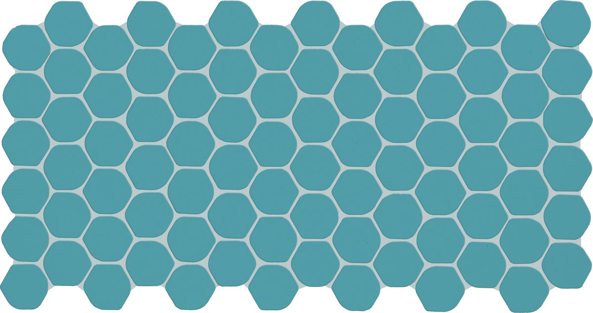 Daltile Keystones Ocean Blue Organic Hexagon 2 Matte Mosaic Tile