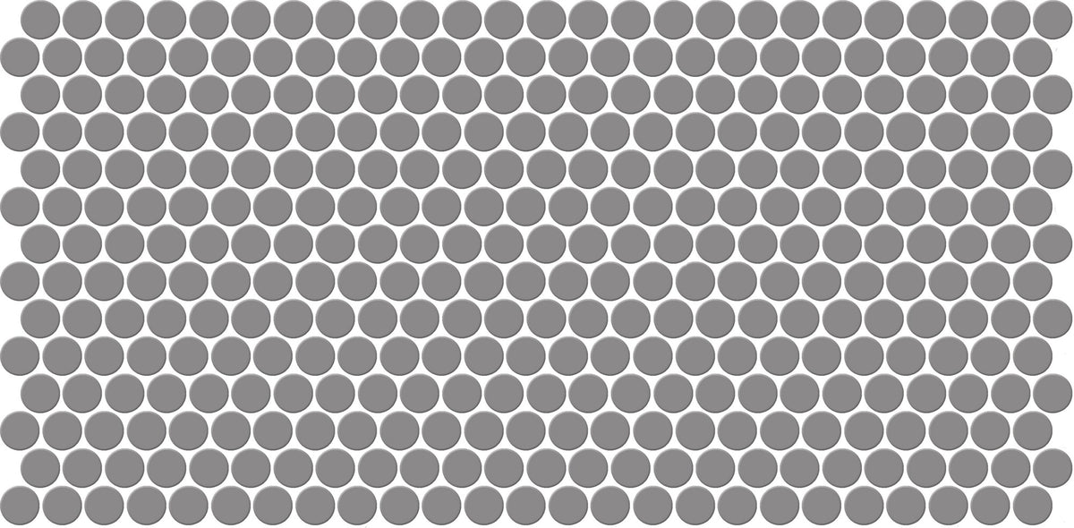 Daltile Keystones Suede Gray Penny Rounds Matte Mosaic Tile