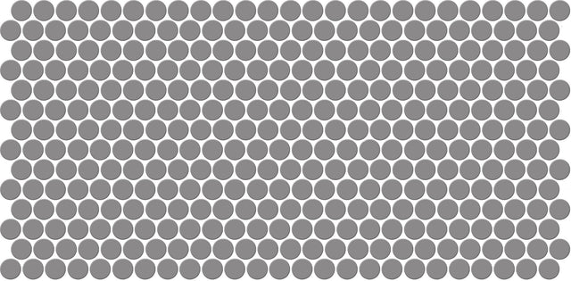 Daltile Keystones Suede Gray Penny Rounds Matte Mosaic Tile