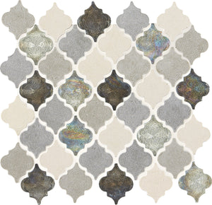 Daltile Decorative Accents Gris Et Blanc Baroque 2x2 Straight Edge Mix Mosaic Natural Stone Tile