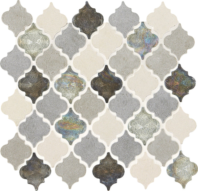 Daltile Decorative Accents Gris Et Blanc Baroque 2x2 Straight Edge Mix Mosaic Natural Stone Tile