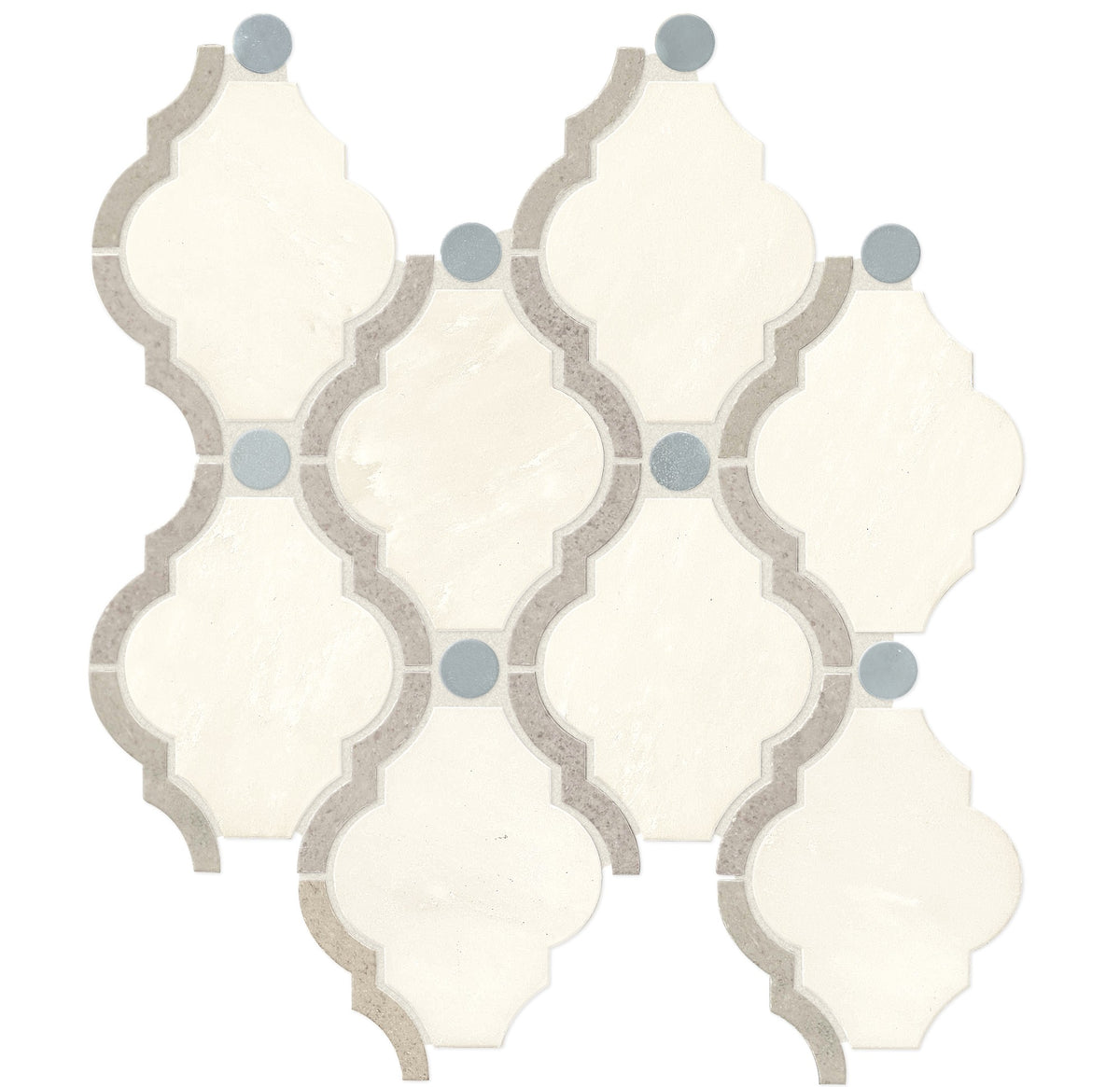 Daltile Decorative Accents Empyrean Ice Blend Baroque Straight Edge Polished Mosaic Natural Stone Tile