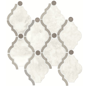 Daltile Decorative Accents Stormy Mist Blend D Baroque Straight Edge Polished Mosaic Natural Stone Tile
