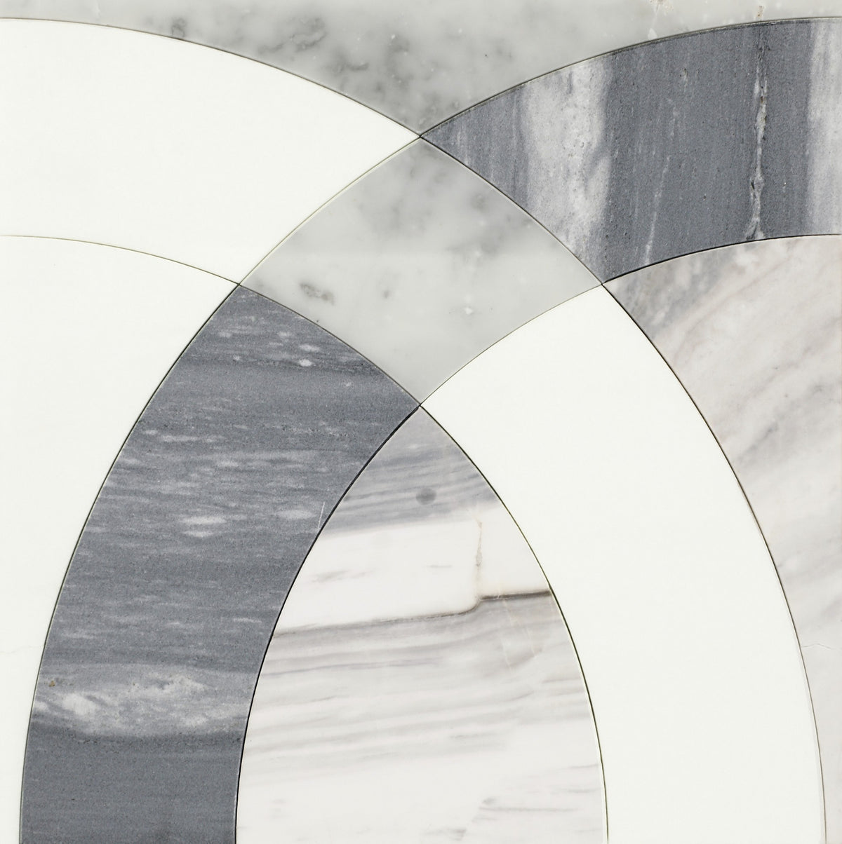 Daltile Eclessia Marble Volakas Blend Arches Polished Mosaic Natural Stone Tile