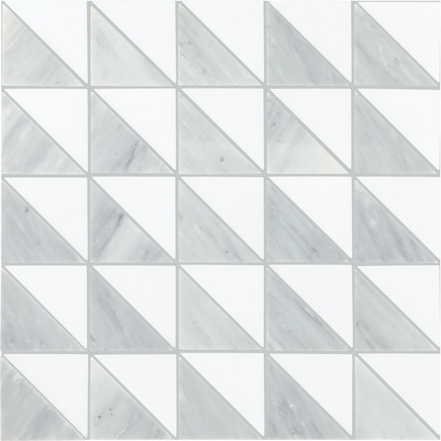 Daltile Gamma Mystic Blend Triangle Honed Mosaic Natural Stone Tile