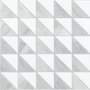 Daltile Gamma Mystic Blend Triangle Honed Mosaic Natural Stone Tile