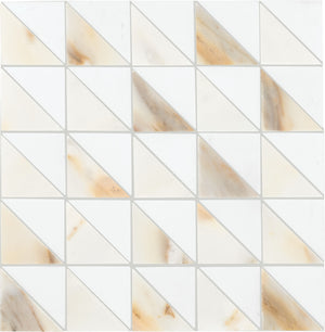 Daltile Gamma Bella Blend Triangle Honed Mosaic Natural Stone Tile