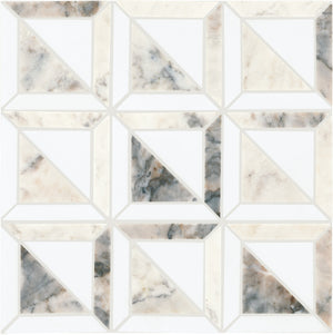 Daltile Gamma Illusive Blend Window Polished Mosaic Natural Stone Tile