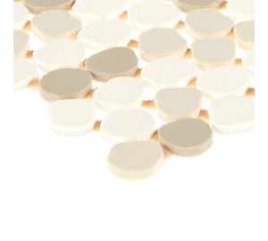 Daltile Keystones Sand Blend Organic Penny 1 Matte Mosaic Tile