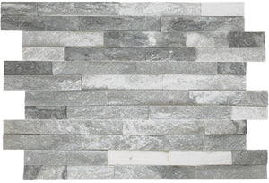 American Olean Stacked Stone Mountain Glacier Stacked 6x24 Natural Cleft Stone Tile