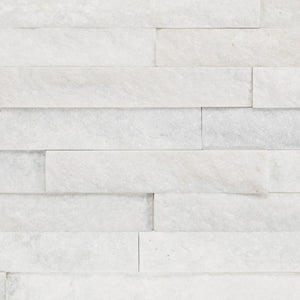 Daltile Stacked Stone Sanya White Stacked 6x24 Natural Cleft Stone Tile