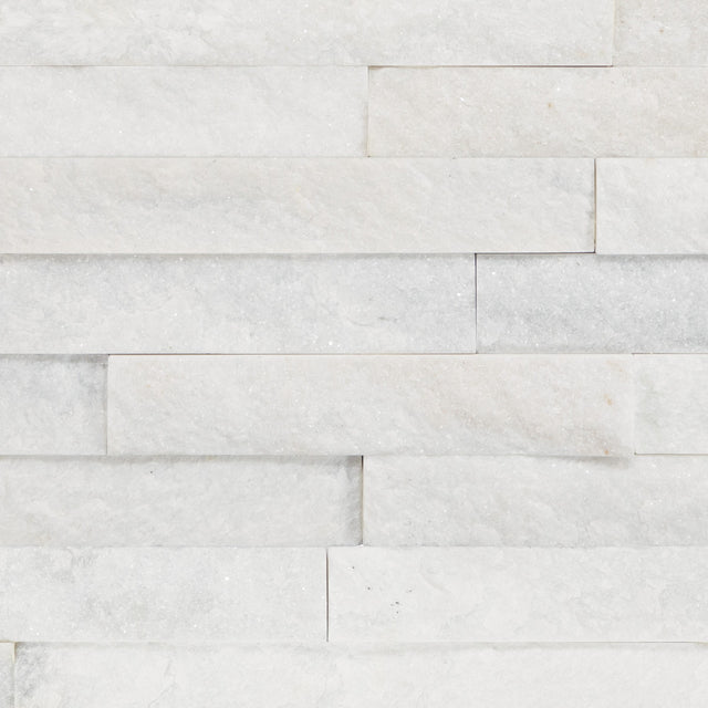 Daltile Stacked Stone Sanya White Stacked 6x24 Natural Cleft Stone Tile