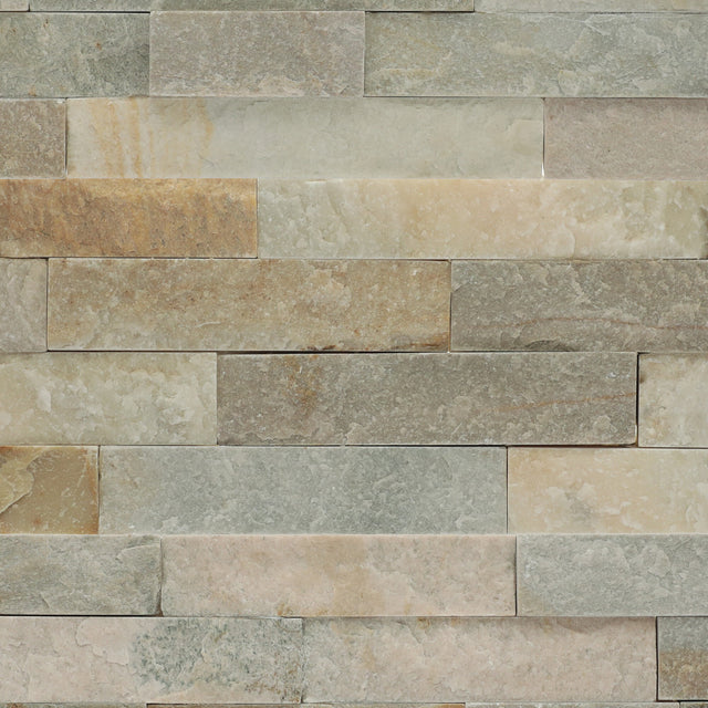 Daltile Stacked Stone Golden Sun Stacked 6x24 Natural Cleft Stone Tile