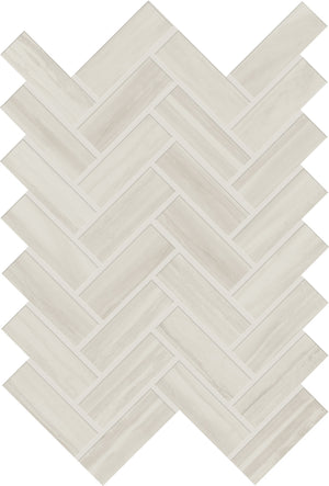 Daltile Prime White Herringbone 1x3 Matte Mosaic Tile