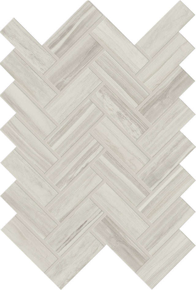 Daltile Prime Grey Herringbone 1x3 Matte Mosaic Tile