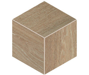 Daltile Emerson Wood Butter Pecan 3D Cube 12x12 Microban Matte Mosaic Tile