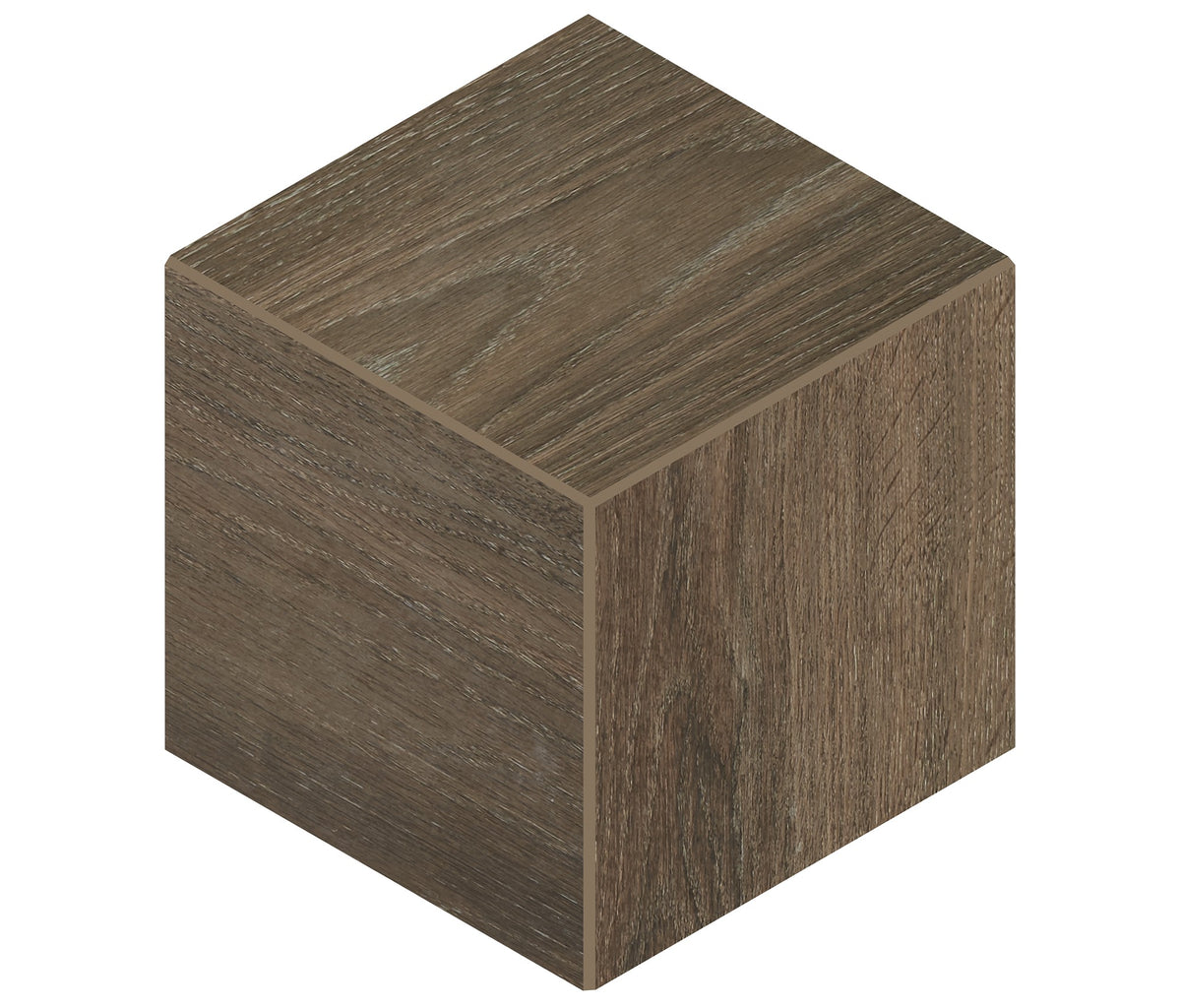 Daltile Emerson Wood Hickory Pecan 3D Cube 12x12 Microban Matte Mosaic Tile