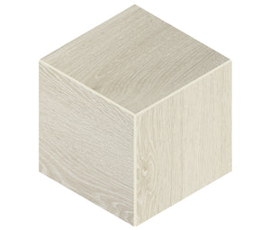 Daltile Emerson Wood Ash White 3D Cube 12x12 Microban Matte Mosaic Tile