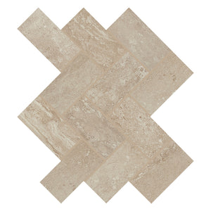 Daltile Advantage Percussion Taupe Herringbone 2x4 Matte Mosaic Tile
