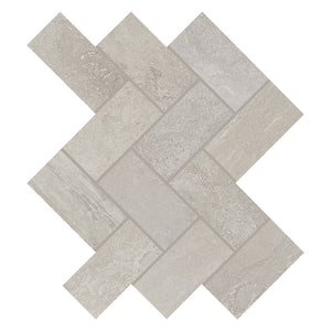 Daltile Advantage Trumpet Grey Herringbone 2x4 Matte Mosaic Tile