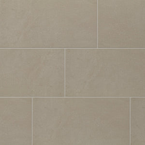 Daltile Exposition Greige Rectangle 12x24 Woven Textured Floor Tile