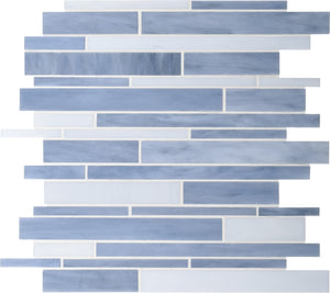 Daltile Serenade Techno Random Interlocking Glass Mosaic Tile