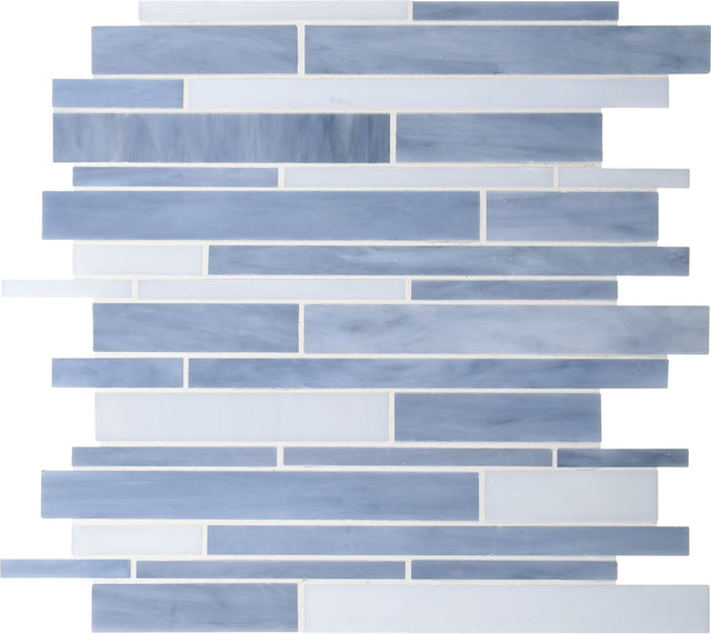 Daltile Serenade Techno Random Interlocking Glass Mosaic Tile