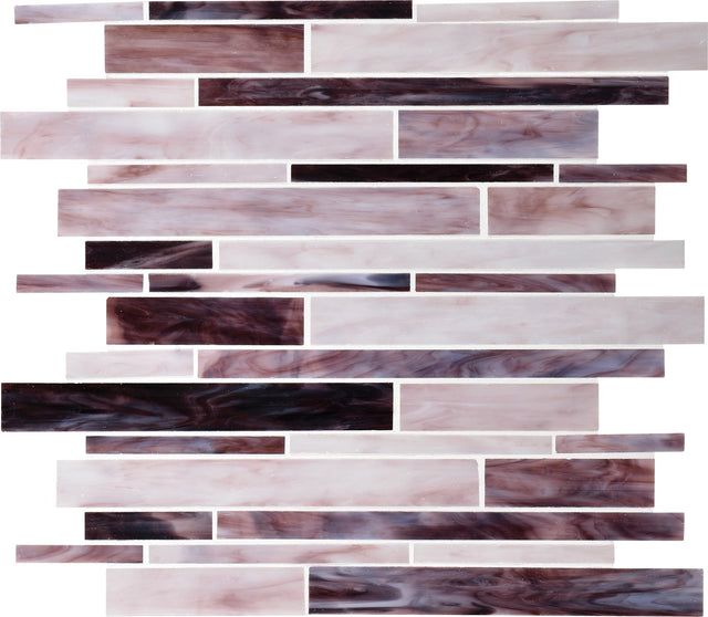 Daltile Serenade Cresent City Random Interlocking Glass Mosaic Tile