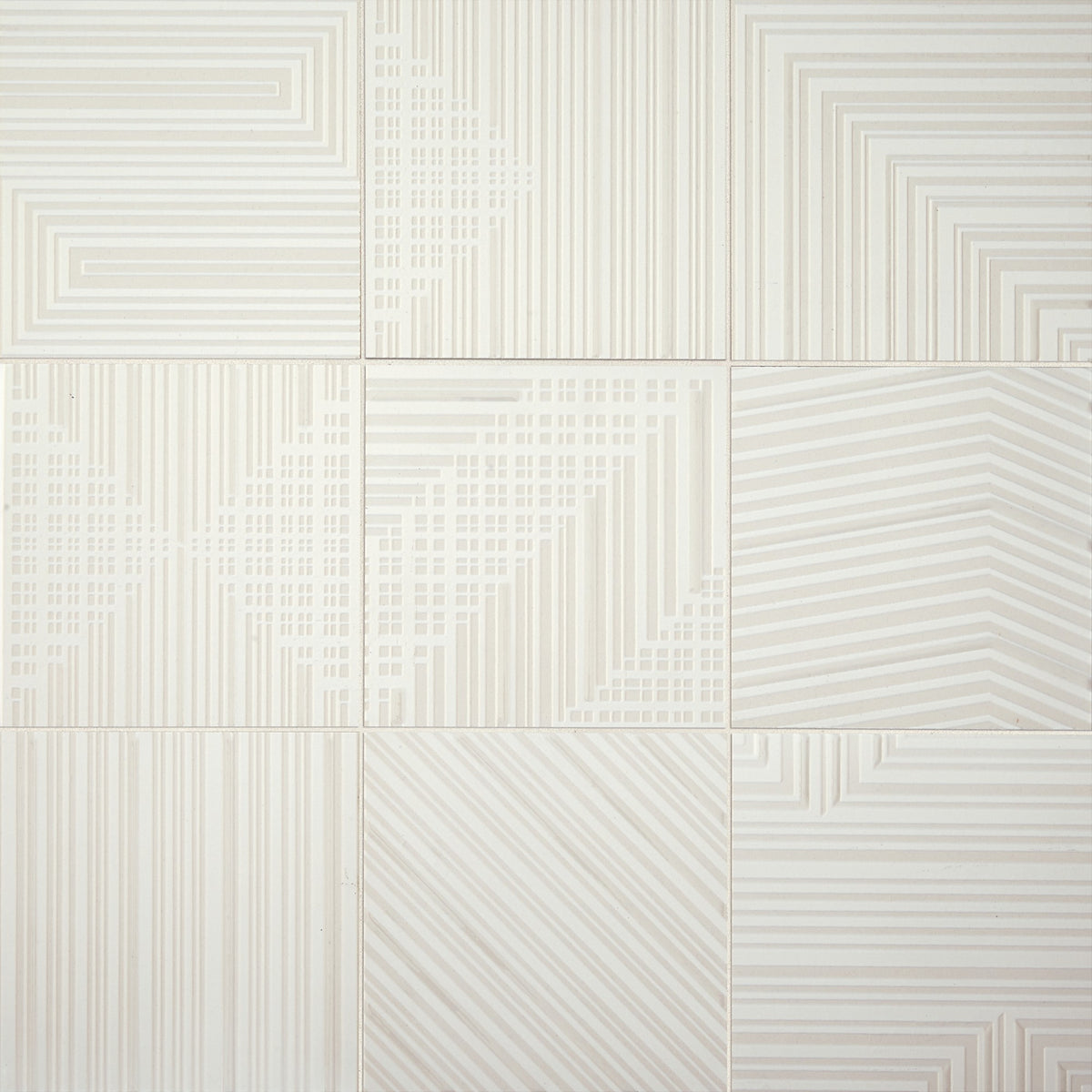 Daltile Geometric Fusion Pearl Square 8x8 Mixed Floor Tile