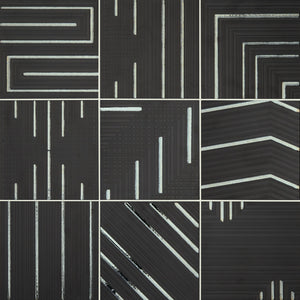 Daltile Geometric Fusion Obsidian Square 8x8 Mixed Floor Tile