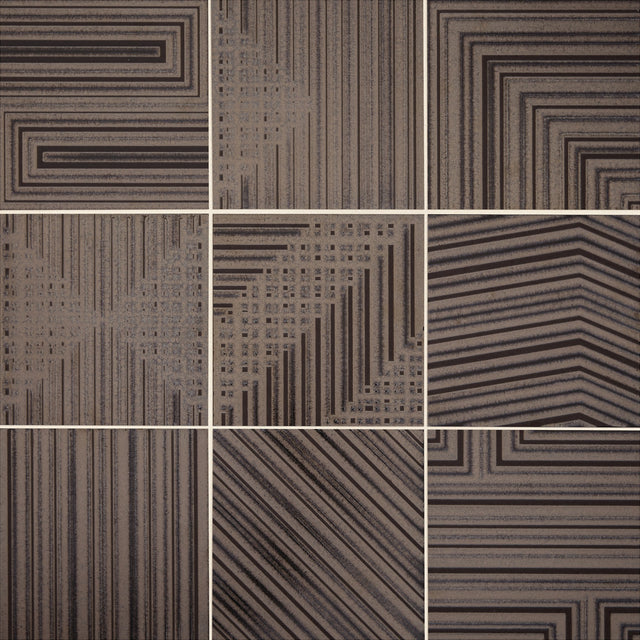 Daltile Geometric Fusion Amber Square 8x8 Mixed Floor Tile