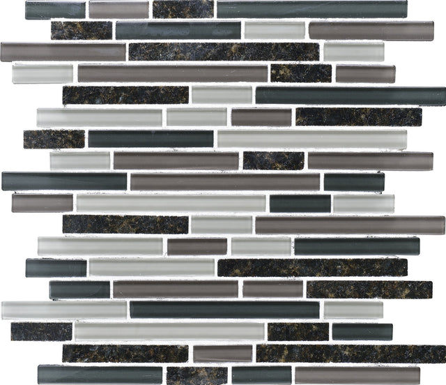 Daltile Granite Radiance Ubatuba Blend Random Linear 5/8 Mixed Mosaic Tile